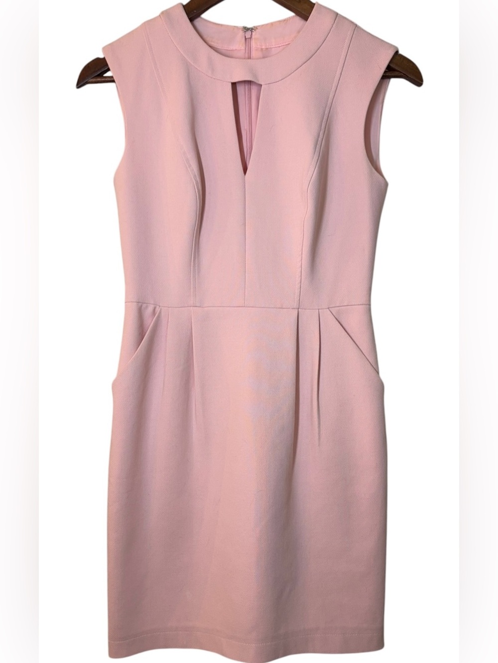 Shoshanna Petal Pink Sleeveless Cut-Out Mini Sheath Dress Sz 0 Occasionwear Chic